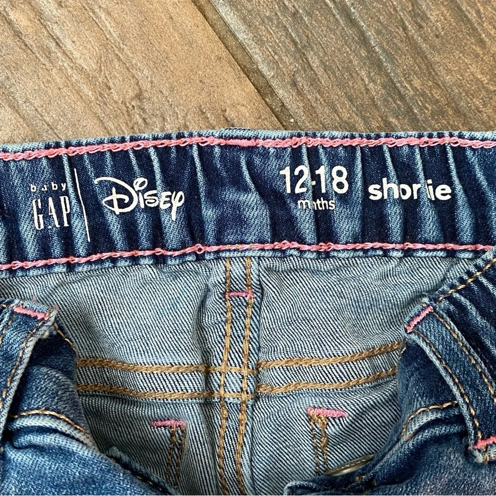 Baby Gap Disney Minnie Mouse Denim Cutoff Shorts | 12-18M
